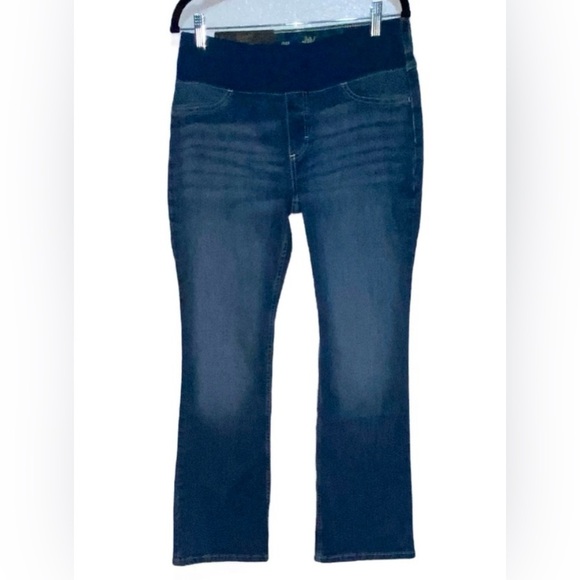 WRANGLER BOOT CUT DENIM JEANS MATERNITY RETRO MID RISE PANTS COWGIRL BABY SIZE 7 - Picture 7 of 9